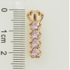 Кулон Xuping Позолота 18K Дорожка розовых фианитов в романтической оправе для цепочки до 4мм фото №2