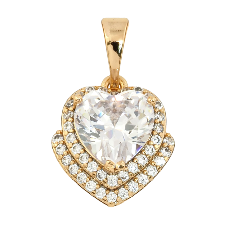 Кулон Xuping Позолота 18K Кришталеве серце для ланцюжка до 5мм фото №4 Кулон Xuping Позолота 18K Кришталеве серце для ланцюжка до 5мм фото №4