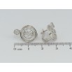Серьги Xuping Родий английский замок Круги с узором цирконием фото №2 Серьги Xuping Родий английский замок Круги с узором цирконием фото №2