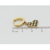 Серьги Xuping TTM Stainless Steel цвет 14K подвески на колечках Сердечки с шахматным узором фото №2 Серьги Xuping TTM Stainless Steel цвет 14K подвески на колечках Сердечки с шахматным узором фото №2