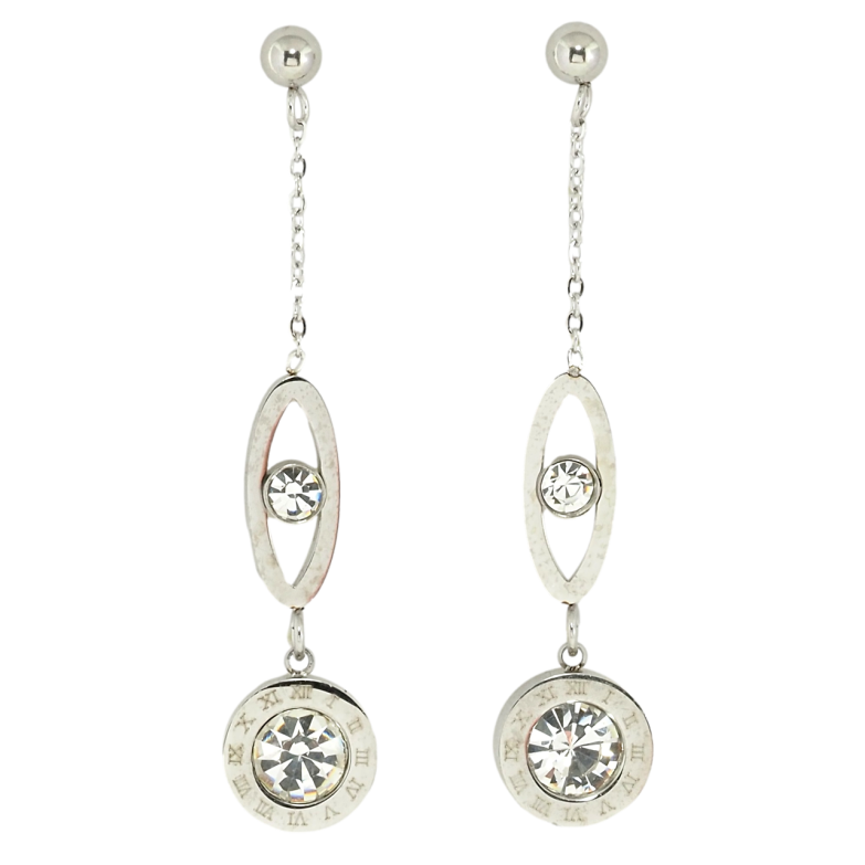 Сережки Xuping TTM Stainless Steel колір Родій пусети Декоративні підвіски фото №8