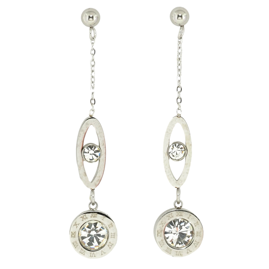 Сережки Xuping TTM Stainless Steel колір Родій пусети Декоративні підвіски фото №1