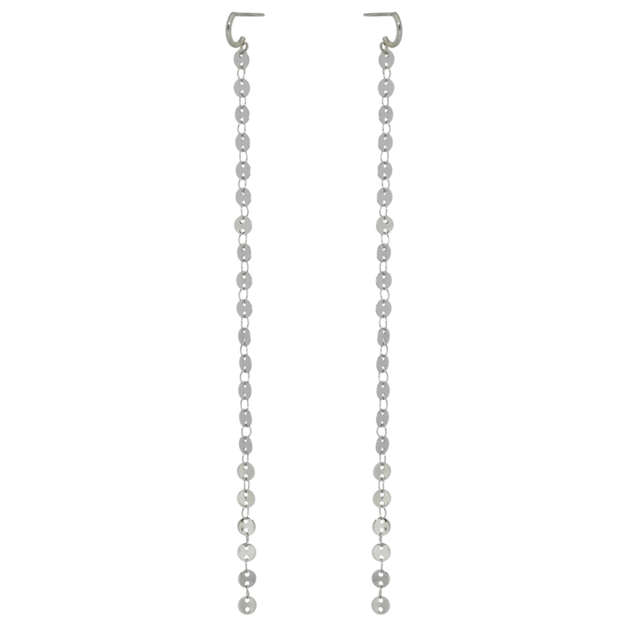 Сережки Xuping TTM Stainless Steel колір Родій пусети Підвіски ланцюжки фото №1