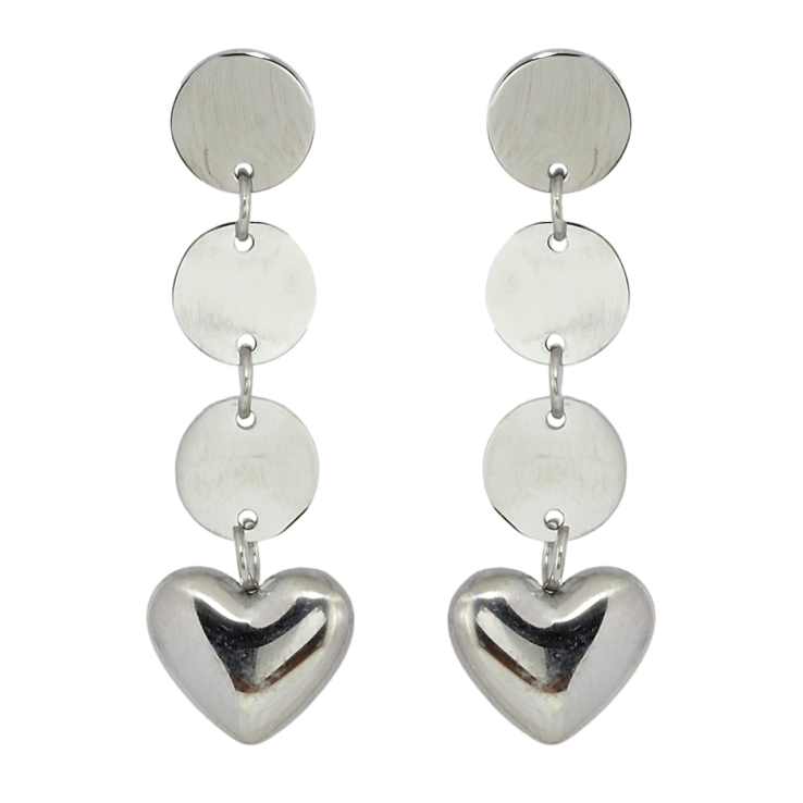 Сережки Xuping TTM Stainless Steel колір Родій пусети Підвіски з сердечками фото №25 Сережки Xuping TTM Stainless Steel колір Родій пусети Підвіски з сердечками фото №25