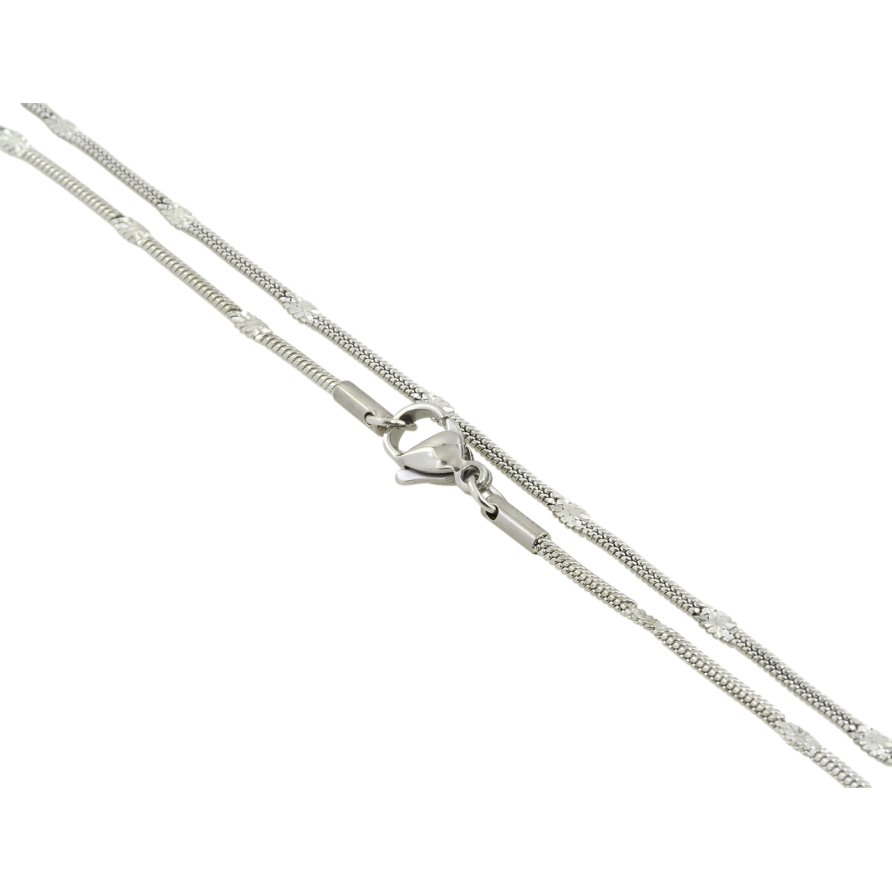 Цепочка Xuping ТТМ Stainless Steel цвет Родий Плетение Ювелирный шнур с прокаткой длина 50см х 2мм фото №1 Цепочка Xuping ТТМ Stainless Steel цвет Родий Плетение Ювелирный шнур с прокаткой длина 50см х 2мм фото №1