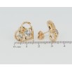 Серьги Xuping Позолота 18K пусеты Сердечки с черепашками фото №2 Серьги Xuping Позолота 18K пусеты Сердечки с черепашками фото №2