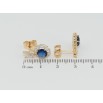 Серьги Xuping Позолота 18K пусеты Синие фианиты в обрамлении циркония с цветочком фото №2 Серьги Xuping Позолота 18K пусеты Синие фианиты в обрамлении циркония с цветочком фото №2