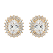 Серьги Xuping Позолота 18K пусеты Фианит в обрамлении циркония фото №2 Серьги Xuping Позолота 18K пусеты Фианит в обрамлении циркония фото №2