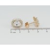 Серьги Xuping Позолота 18K пусеты Фианит в обрамлении циркония фото №3 Серьги Xuping Позолота 18K пусеты Фианит в обрамлении циркония фото №3