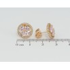Серьги Xuping Позолота 18K пусеты Цветочек из розовых фианитов в колечке циркония фото №2 Серьги Xuping Позолота 18K пусеты Цветочек из розовых фианитов в колечке циркония фото №2