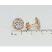 Серьги Xuping Позолота 18K пусеты Цветочек из сиреневых фианитов в колечке циркония фото №2 Серьги Xuping Позолота 18K пусеты Цветочек из сиреневых фианитов в колечке циркония фото №2