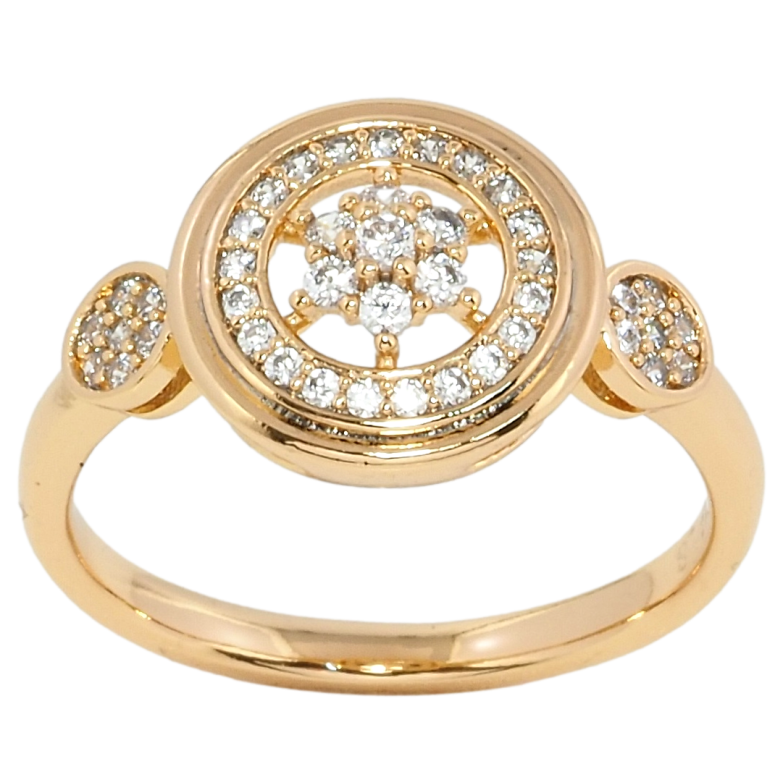 Кольцо Xuping Позолота 18K Инкрустация цирконием фото №1
