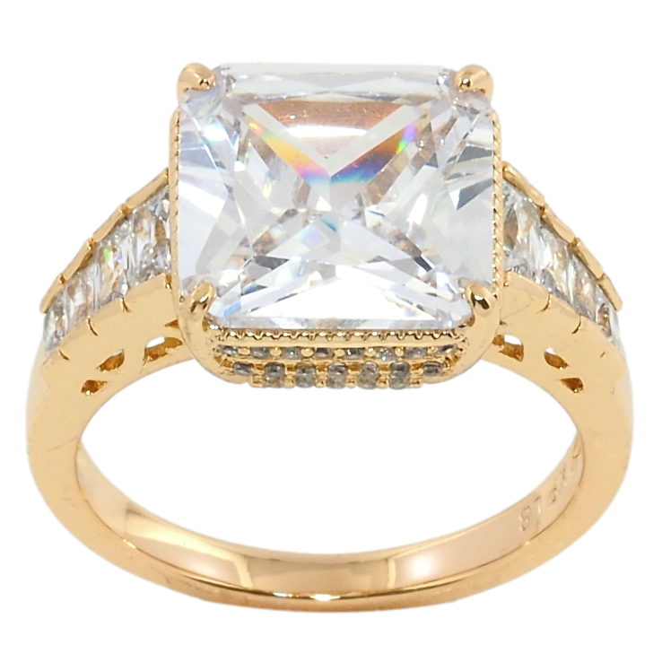 Каблучка Xuping Позолота 18K Великий фіаніт фото №9 Каблучка Xuping Позолота 18K Великий фіаніт фото №9