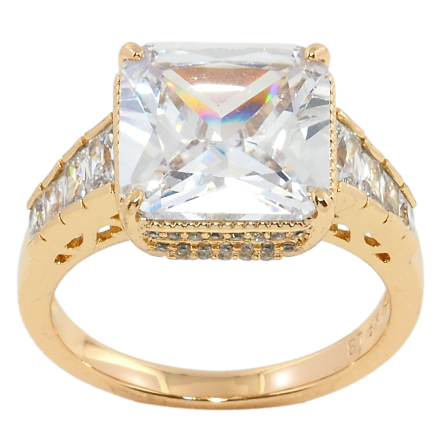 Каблучка Xuping Позолота 18K Великий фіаніт фото №1 Каблучка Xuping Позолота 18K Великий фіаніт фото №1