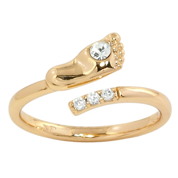 Каблучка Xuping Позолота 18K Дитяча ніжка з цирконієм фото №15 Каблучка Xuping Позолота 18K Дитяча ніжка з цирконієм фото №15