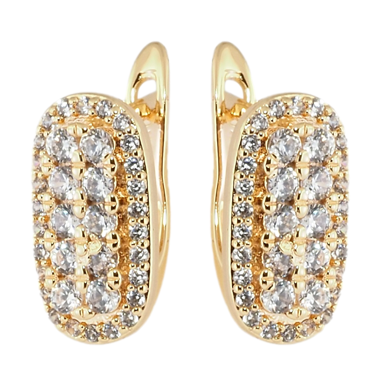 Сережки Xuping M&L Колір 18K англійський замок Інкрустація цирконієм фото №2 Сережки Xuping M&L Колір 18K англійський замок Інкрустація цирконієм фото №2