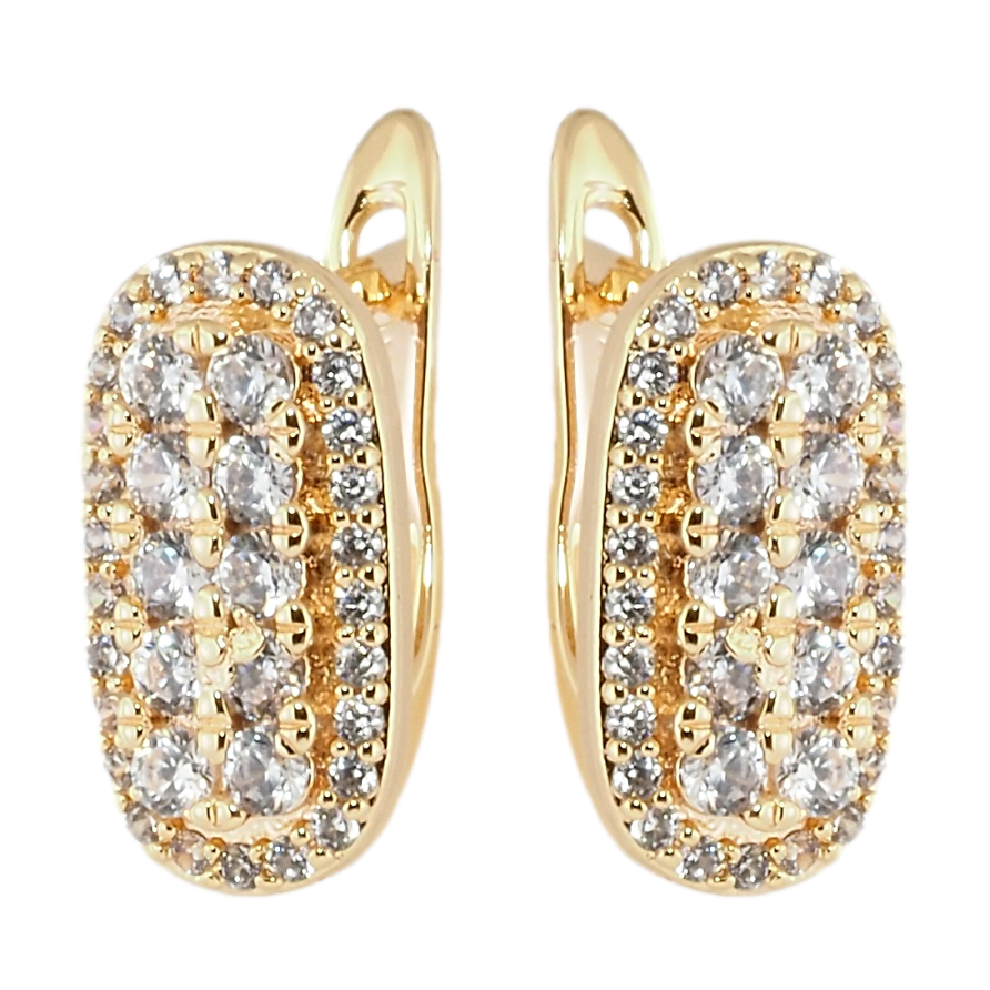 Сережки Xuping M&L Колір 18K англійський замок Інкрустація цирконієм фото №1 Сережки Xuping M&L Колір 18K англійський замок Інкрустація цирконієм фото №1