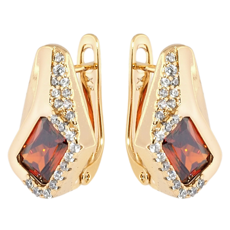 Серьги Xuping Позолота 18K английский замок Ромбовый узор с красными фианитами и цирконием фото №17 Серьги Xuping Позолота 18K английский замок Ромбовый узор с красными фианитами и цирконием фото №17