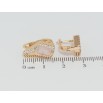 Серьги Xuping Позолота 18K английский замок Ромбовый узор с розовыми фианитами и цирконием фото №2