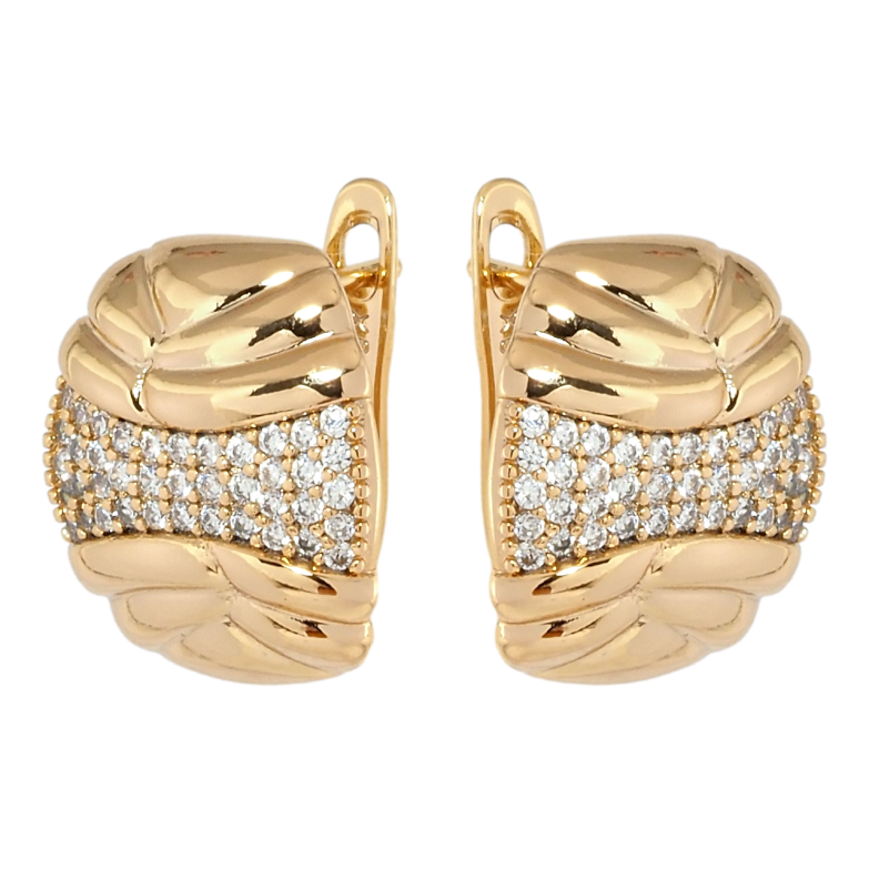 Сережки Xuping Позолота 18K англійський замок Інкрустація цирконієм фото №15 Сережки Xuping Позолота 18K англійський замок Інкрустація цирконієм фото №15