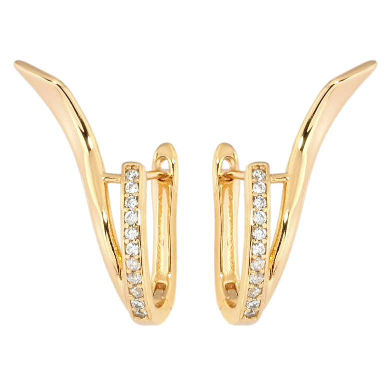 Сережки Xuping Позолота 18K англійський замок Декоративні фото №19 Сережки Xuping Позолота 18K англійський замок Декоративні фото №19