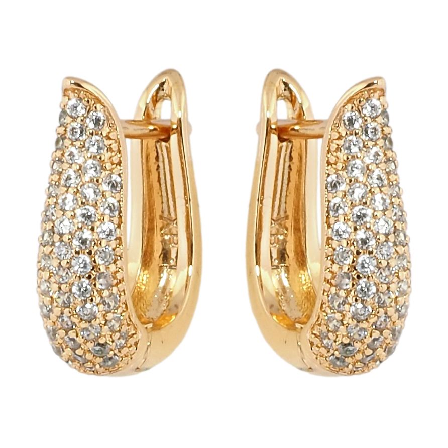 Серьги Xuping Позолота 18K английский замок Инкрустация цирконием фото №1 Серьги Xuping Позолота 18K английский замок Инкрустация цирконием фото №1