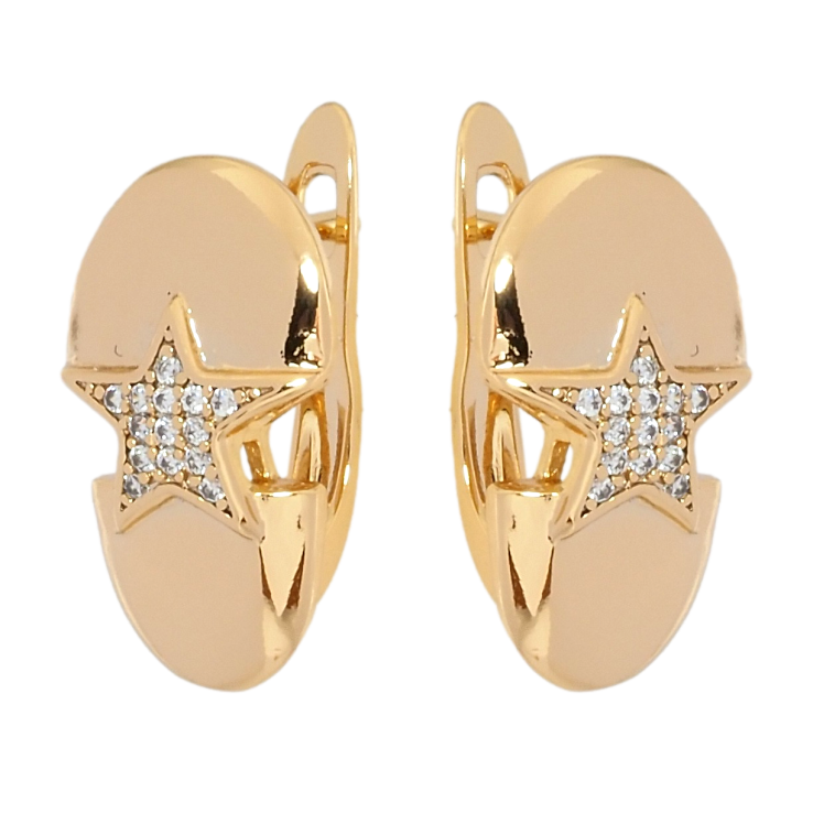 Серьги Xuping Позолота 18K английский замок Звездочки с цирконием фото №14 Серьги Xuping Позолота 18K английский замок Звездочки с цирконием фото №14