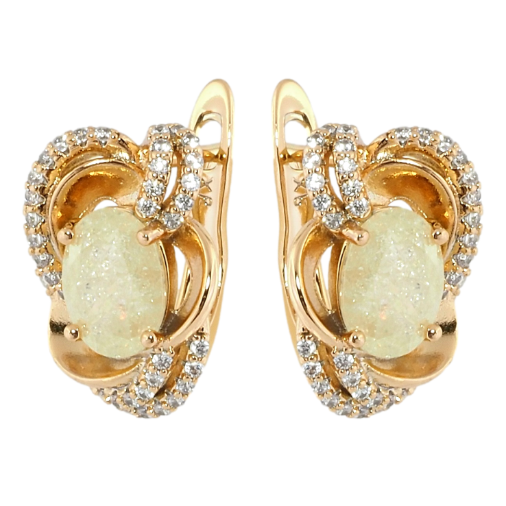 Серьги Xuping Позолота 18K английский замок Цветочные мотивы с желтыми фианитами и цирконием фото №10 Серьги Xuping Позолота 18K английский замок Цветочные мотивы с желтыми фианитами и цирконием фото №10