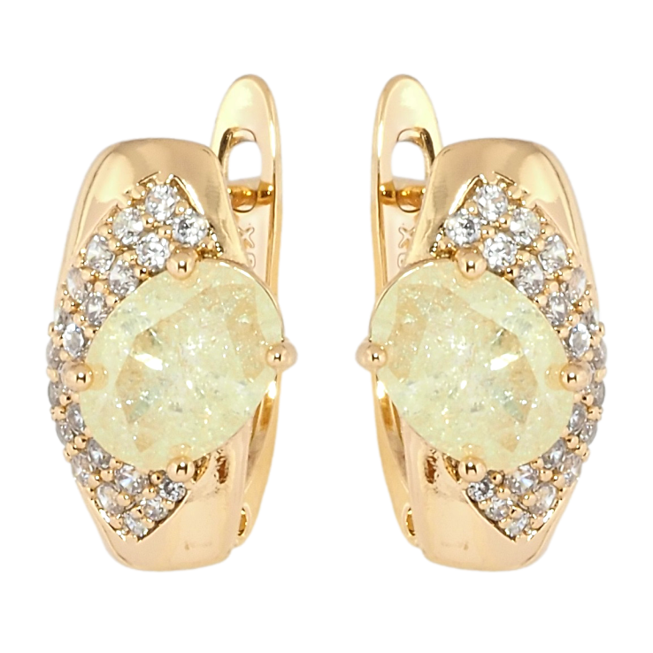 Серьги Xuping Позолота 18K английский замок Желтые фианиты с инкрустацией цирконием фото №9 Серьги Xuping Позолота 18K английский замок Желтые фианиты с инкрустацией цирконием фото №9