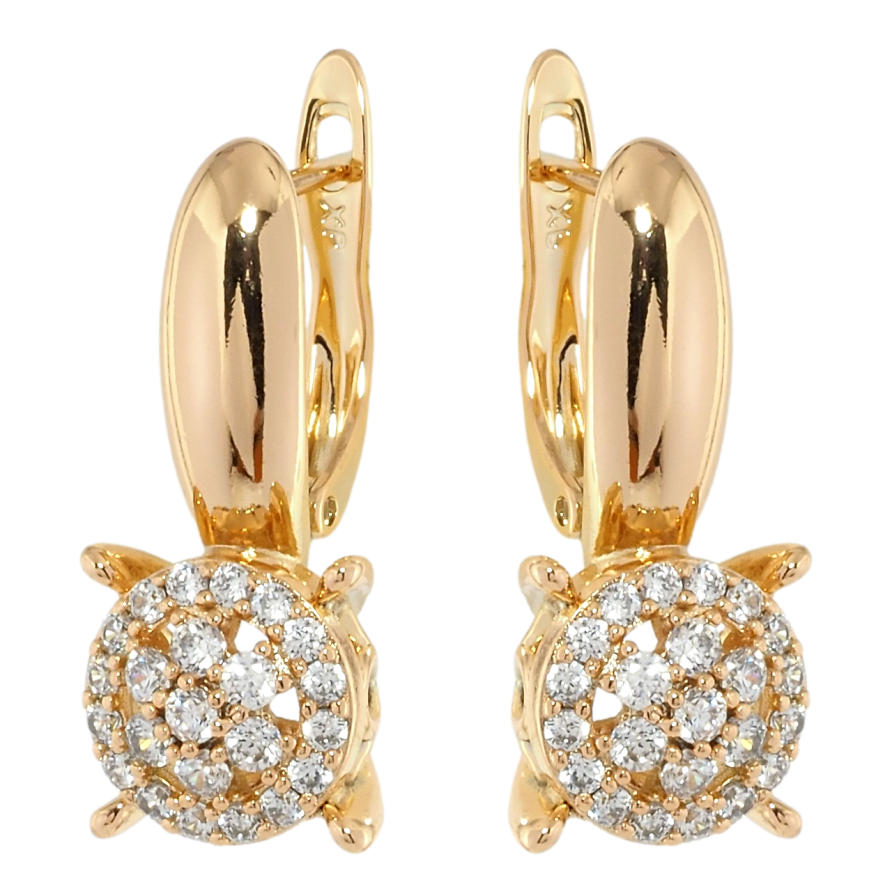 Серьги Xuping Позолота 18K английский замок Инкрустация цирконием фото №1