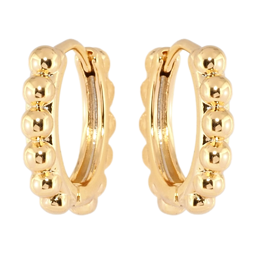 Серьги Xuping Позолота 18K колечки Дорожки шариков фото №1 Серьги Xuping Позолота 18K колечки Дорожки шариков фото №1