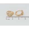 Серьги Xuping Позолота 18K колечки Декоративный узор цирконием фото №2 Серьги Xuping Позолота 18K колечки Декоративный узор цирконием фото №2