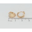 Сережки Xuping Позолота 18K колечка Декоративні серця з цирконієм фото №2