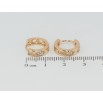 Сережки Xuping Позолота 18K колечка Ромбовий візерунок цирконієм фото №2 Сережки Xuping Позолота 18K колечка Ромбовий візерунок цирконієм фото №2