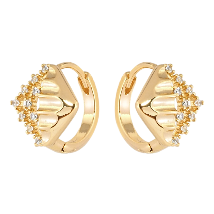Сережки Xuping Позолота 18K колечка Ромби з цирконієм фото №12 Сережки Xuping Позолота 18K колечка Ромби з цирконієм фото №12