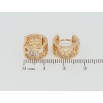 Сережки Xuping Позолота 18K колечка Різьблений візерунок з цирконієм фото №2 Сережки Xuping Позолота 18K колечка Різьблений візерунок з цирконієм фото №2