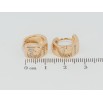 Серьги Xuping Позолота 18K колечки Узор дорожки циркония фото №2