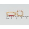 Сережки Xuping Позолота 18K колечка Візерунок доріжки цирконію з рожевою емаллю фото №2