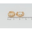 Сережки Xuping Позолота 18K колечка Декоративний візерунок з доріжкою цирконію фото №2