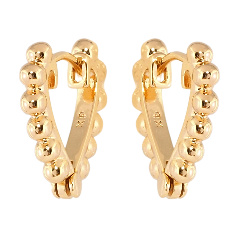 Сережки Xuping Позолота 18K колечка Серця з кульок фото №19 Сережки Xuping Позолота 18K колечка Серця з кульок фото №19