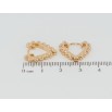 Сережки Xuping Позолота 18K колечка Серця з кульок фото №2 Сережки Xuping Позолота 18K колечка Серця з кульок фото №2