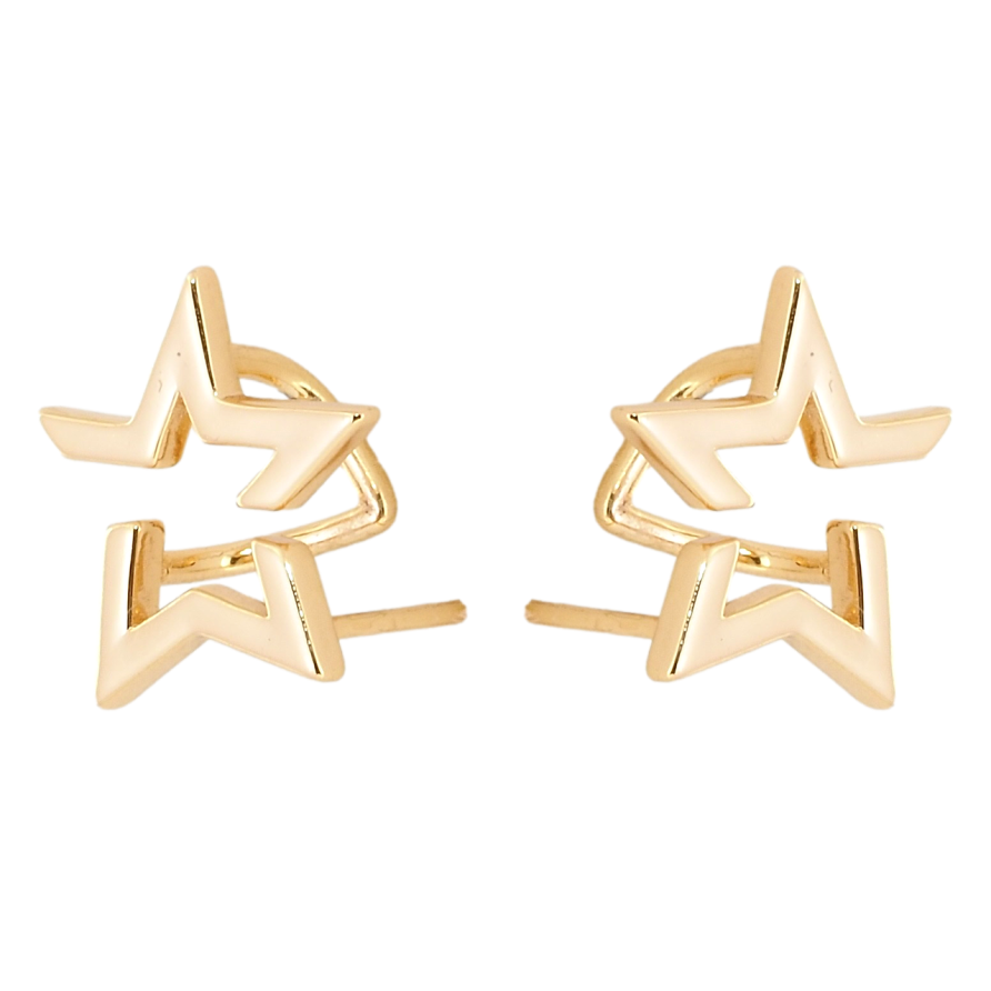 Серьги Xuping Позолота 18K пусеты Звезды фото №1 Серьги Xuping Позолота 18K пусеты Звезды фото №1