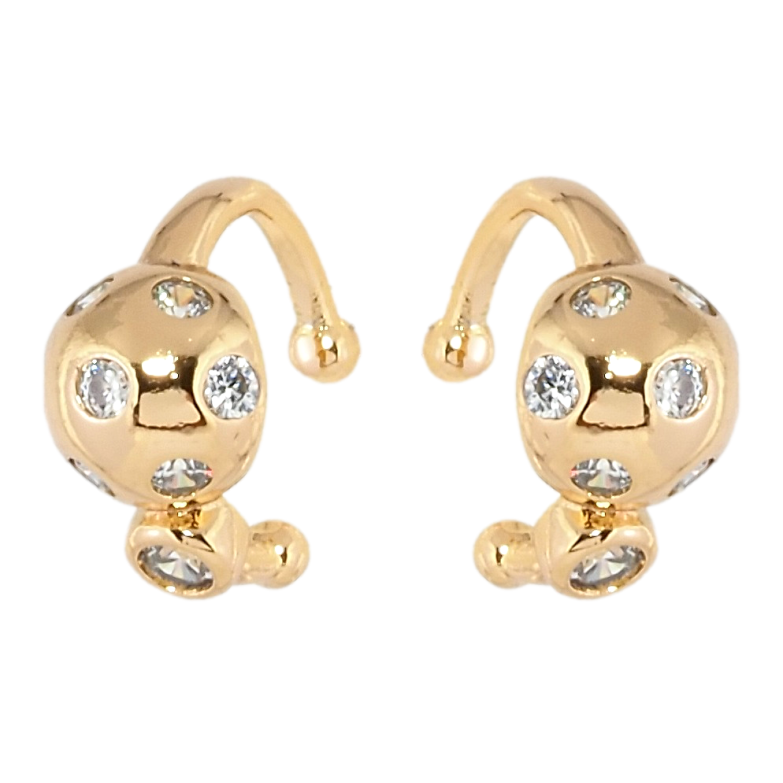 Сережки Xuping Позолота 18K кафи Кола з цирконієм фото №15 Сережки Xuping Позолота 18K кафи Кола з цирконієм фото №15