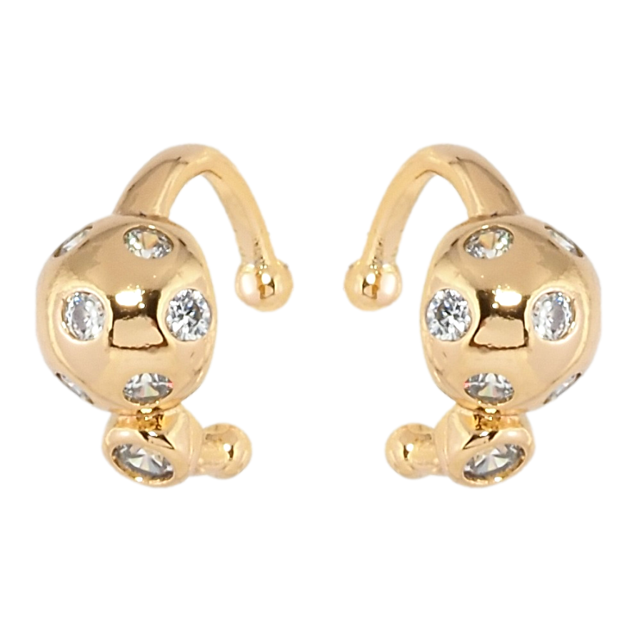 Сережки Xuping Позолота 18K кафи Кола з цирконієм фото №1 Сережки Xuping Позолота 18K кафи Кола з цирконієм фото №1