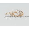 Сережки Xuping Позолота 18K французький замок Круглі підвіски з цирконієм та перлами фото №2 Сережки Xuping Позолота 18K французький замок Круглі підвіски з цирконієм та перлами фото №2