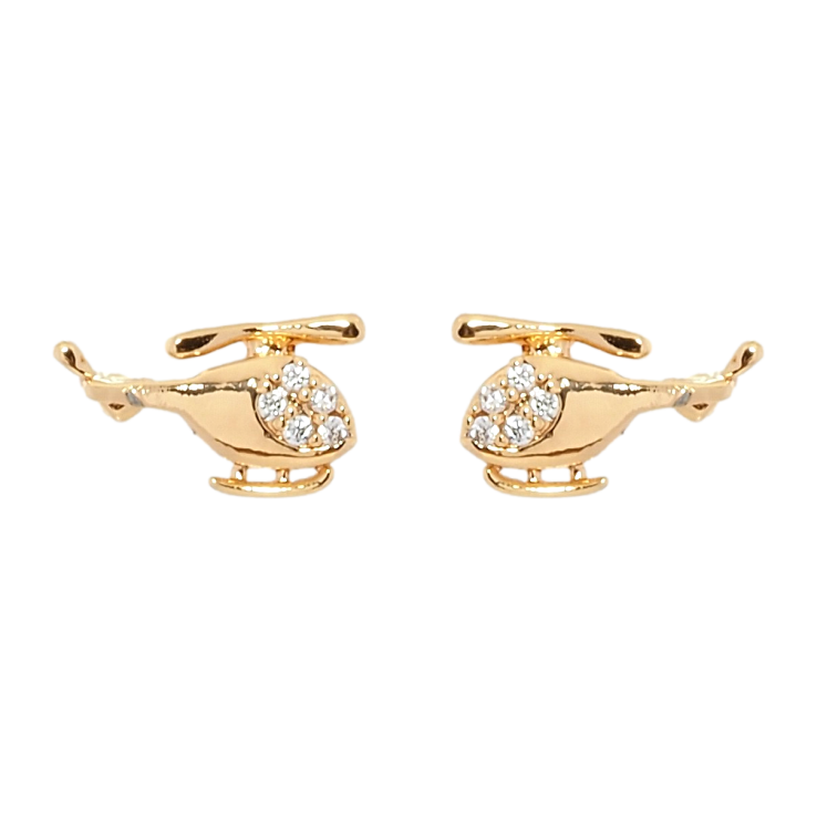 Серьги детские Xuping Позолота 18K пусеты Вертолетики фото №10 Серьги детские Xuping Позолота 18K пусеты Вертолетики фото №10