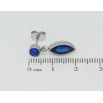 Серьги Xuping TTM Stainless Steel цвет Родий пусеты Подвески с синим цирконием фото №2 Серьги Xuping TTM Stainless Steel цвет Родий пусеты Подвески с синим цирконием фото №2