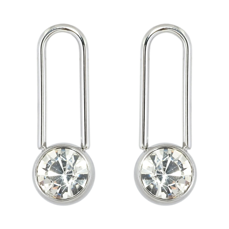 Сережки Xuping TTM Stainless Steel колір Родій пусети Декоративні з кристалом фото №6 Сережки Xuping TTM Stainless Steel колір Родій пусети Декоративні з кристалом фото №6