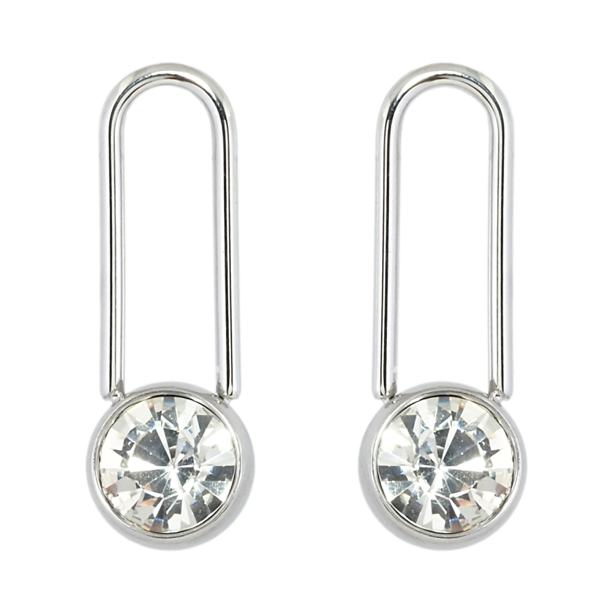 Серьги Xuping TTM Stainless Steel цвет Родий пусеты Декоративные с кристаллом фото №1 Серьги Xuping TTM Stainless Steel цвет Родий пусеты Декоративные с кристаллом фото №1