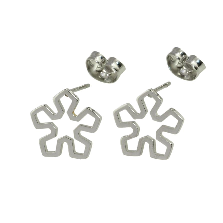 Серьги Xuping TTM Stainless Steel цвет Родий пусеты Цветочки фото №1 Серьги Xuping TTM Stainless Steel цвет Родий пусеты Цветочки фото №1